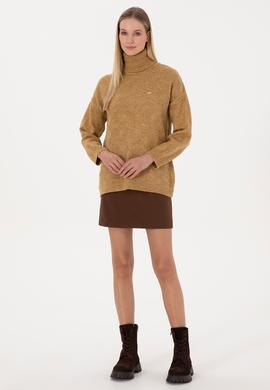 Kadın Hardal Boğazlı Kazak - 50309658026