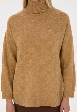 Kadın Hardal Boğazlı Kazak - 50309658026