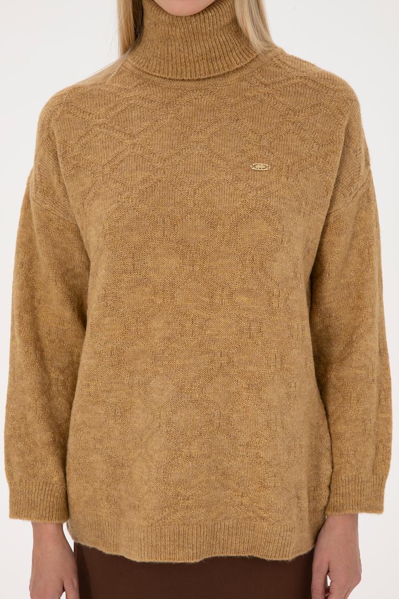 Kadın Hardal Boğazlı Kazak - 50309658026