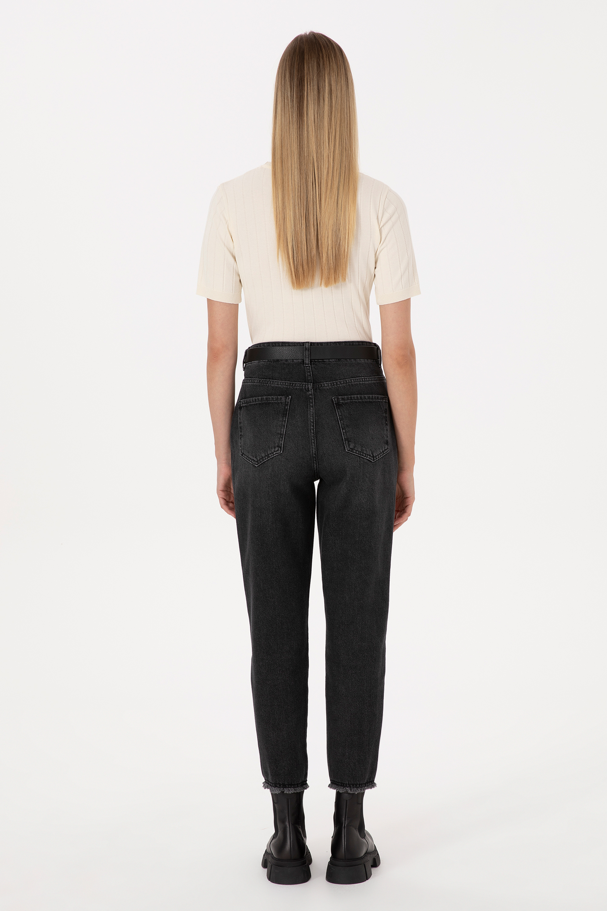 شلوار جین MOM HIGH WAIST زنانه یو اس پولو | U.S. Polo Assn. - تصویر 4