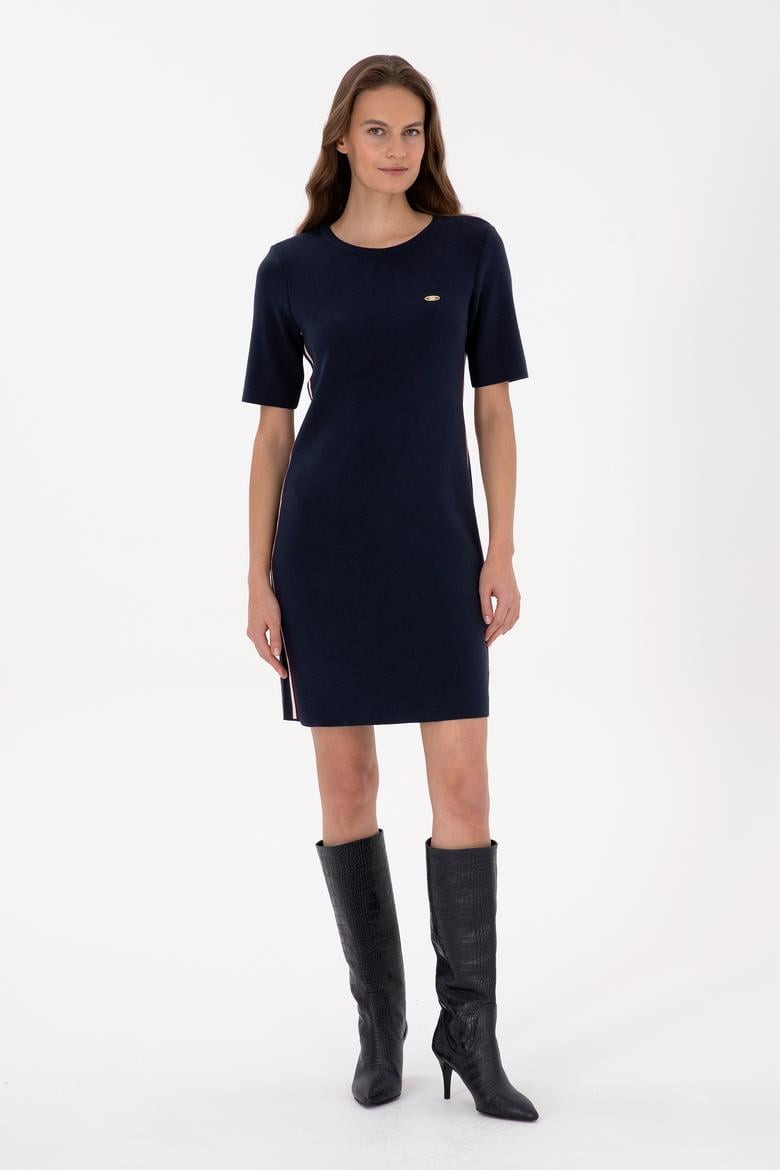 Kadın Lacivert Triko Elbise