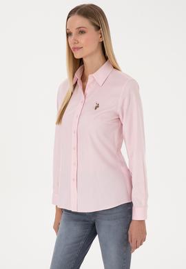 Kadın Açık Pembe Uzun Kollu Basic Gömlek - 50308038115
