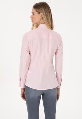 Kadın Açık Pembe Uzun Kollu Basic Gömlek - 50308038115