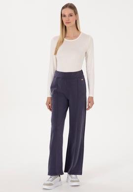 Kadın Mürdüm Modal Karışımlı Loose Fit Eşofman Altı - 50307761132