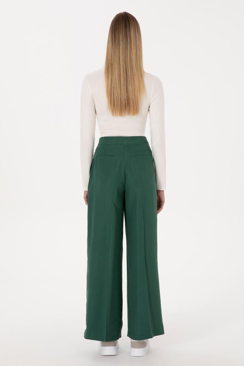 Kadın Koyu Yeşil Kanvas Pantolon - 50309255019