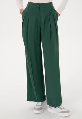 Kadın Koyu Yeşil Kanvas Pantolon - 50309255019