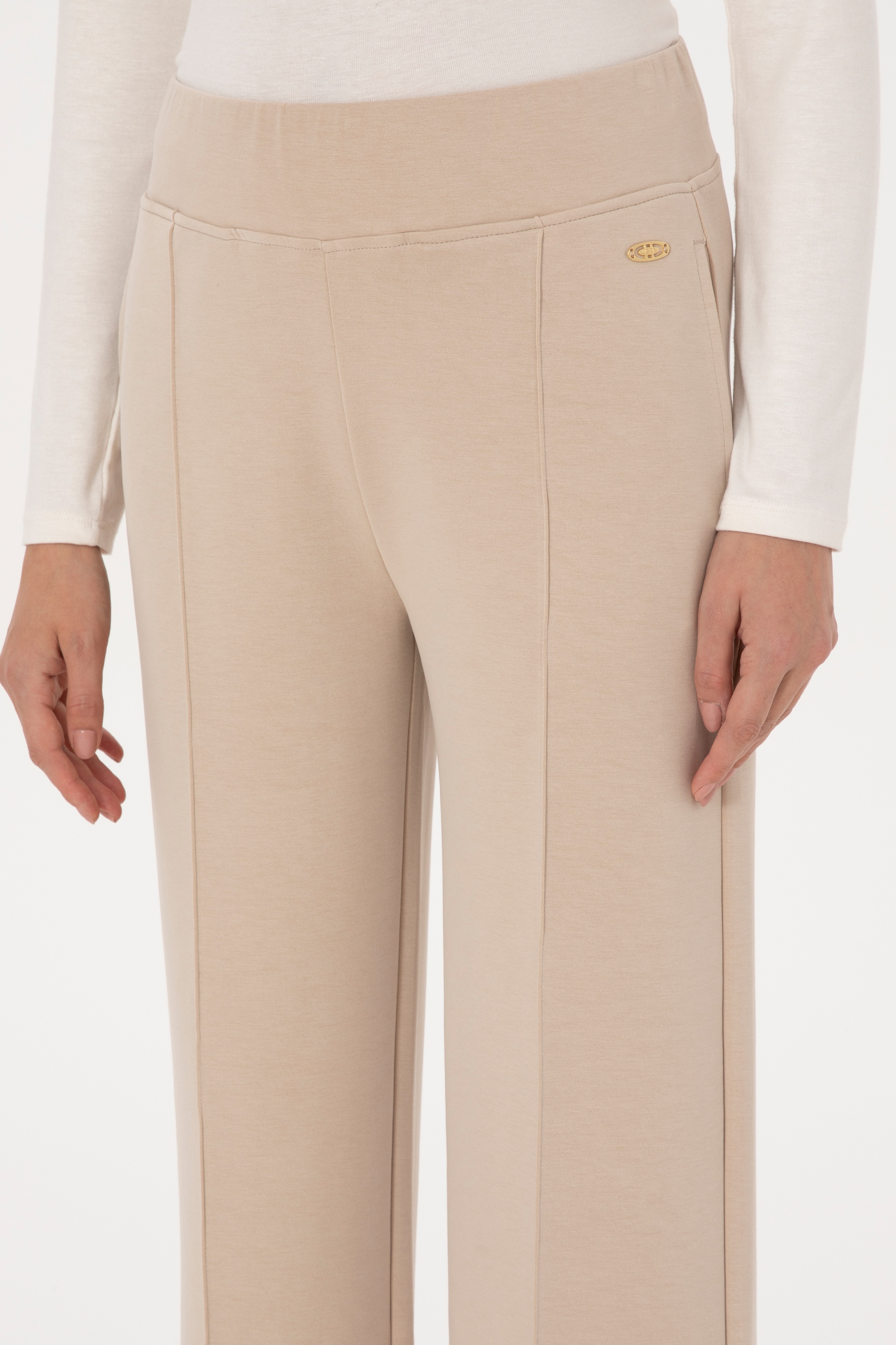 Kadın Koyu Bej Modal Karışımlı Loose Fit Eşofman Altı - Image 5