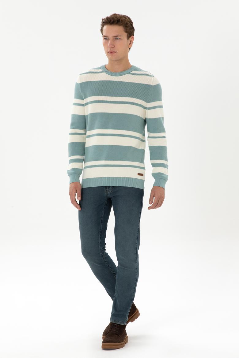 Erkek Mavi Slim Fit Jean Pantolon