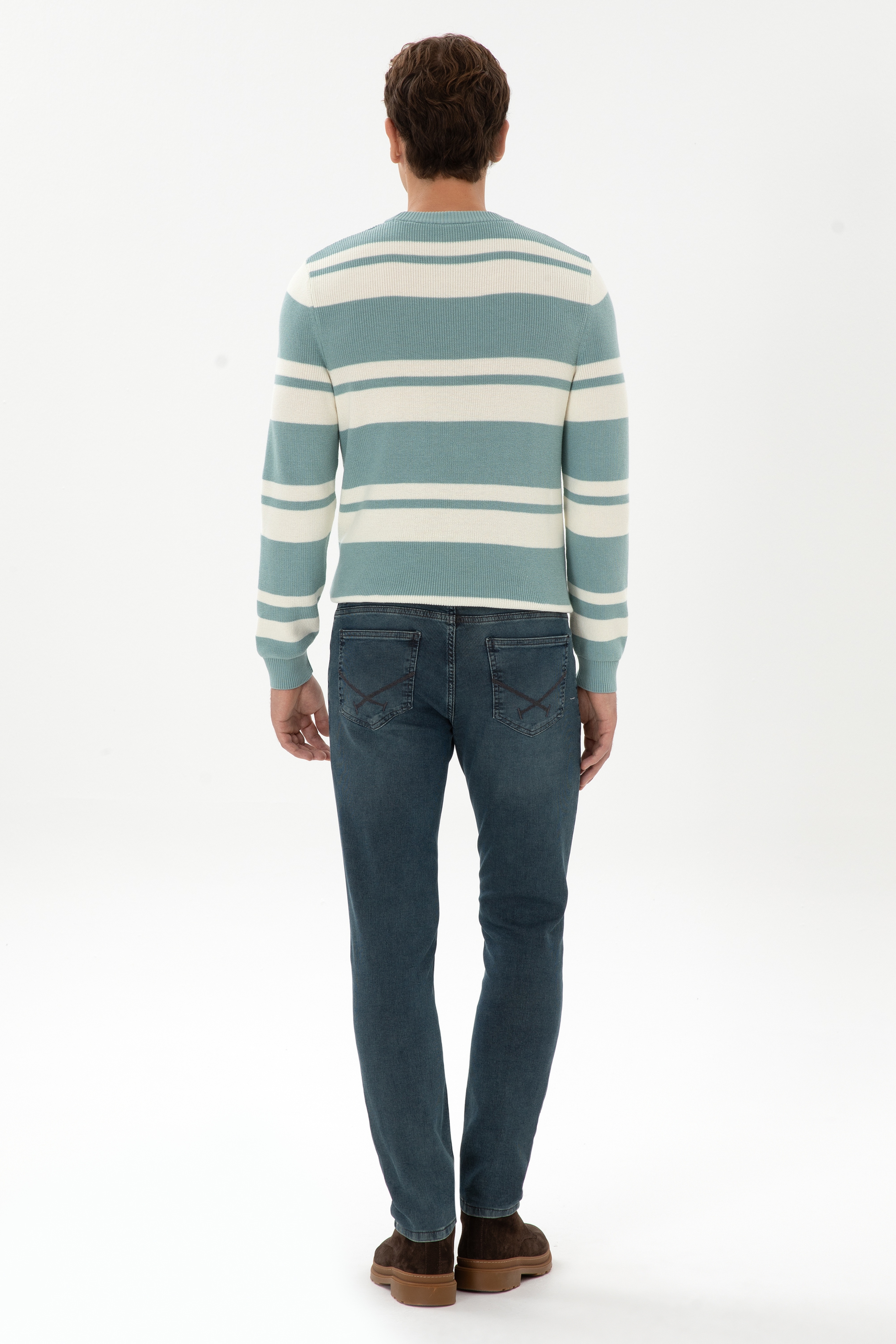 Erkek Mavi Slim Fit Jean Pantolon - Image 4