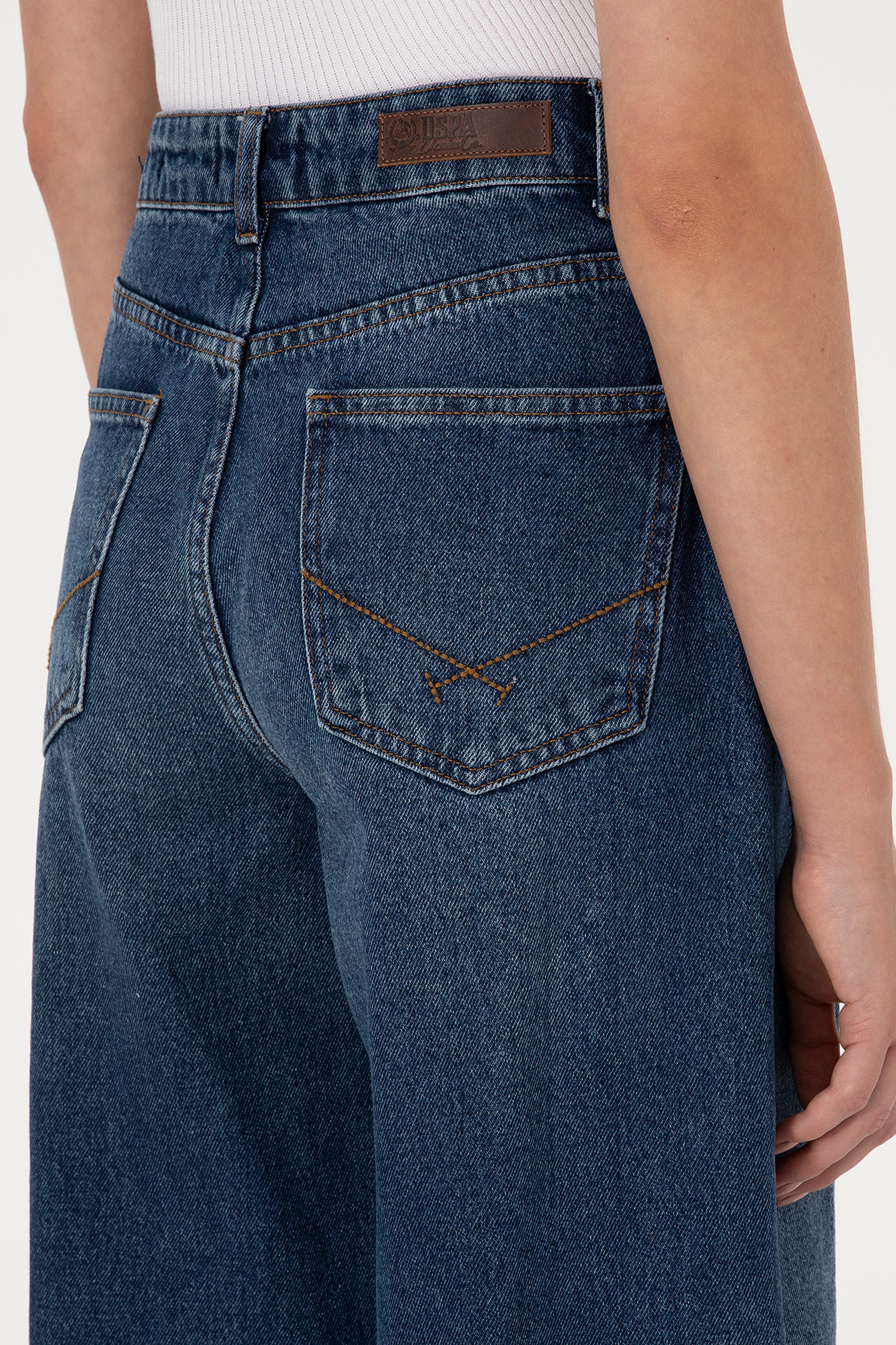 Kadın Mavi  Loose Fit Jean Pantolon
