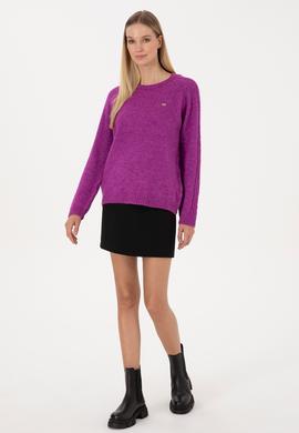 Kadın Menekşe Bisiklet Yaka Kazak - 50310106005