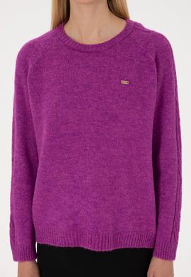 Kadın Menekşe Bisiklet Yaka Kazak - 50310106005