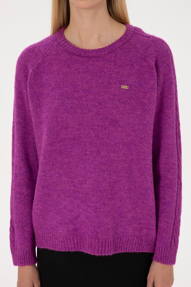 Kadın Menekşe Bisiklet Yaka Kazak - 50310106005