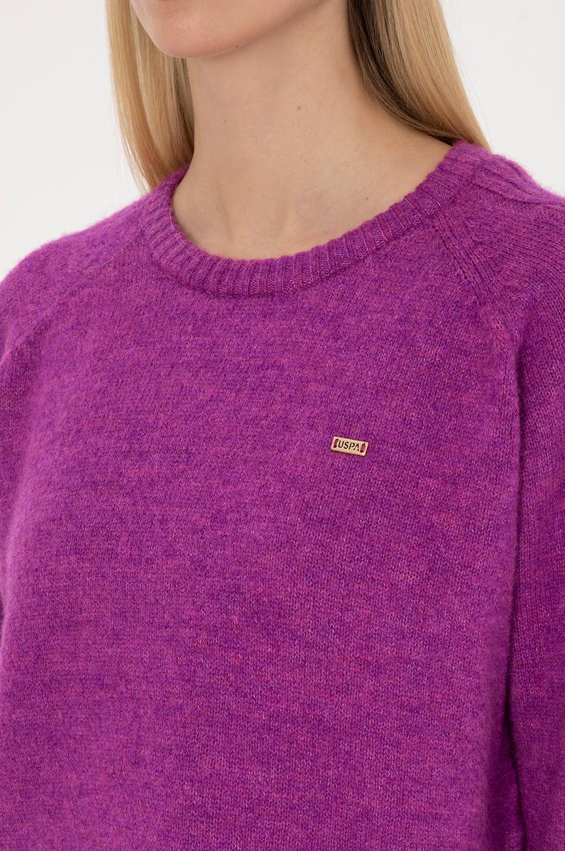 Kadın Menekşe Bisiklet Yaka Kazak