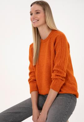 Kadın Bakır Bisiklet Yaka Kazak - 50310106011