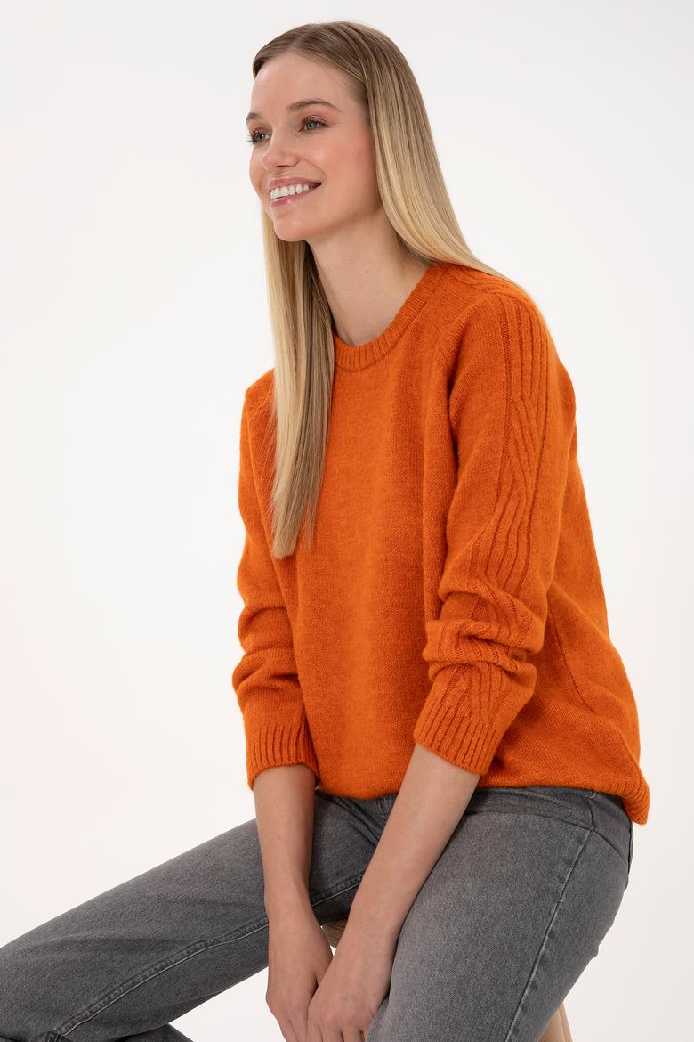 Kadın Bakır Bisiklet Yaka Kazak - 50310106011