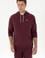 Erkek Oversize Fit Kapüşonlu Şardonlu Bordo Basic Sweatshirt