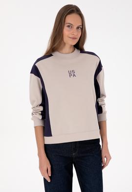 Kadın Mürdüm Bisiklet Yaka Sweatshirt - 50314951013
