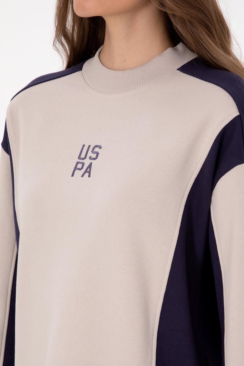 Kadın Mürdüm Bisiklet Yaka Sweatshirt - 50314951013