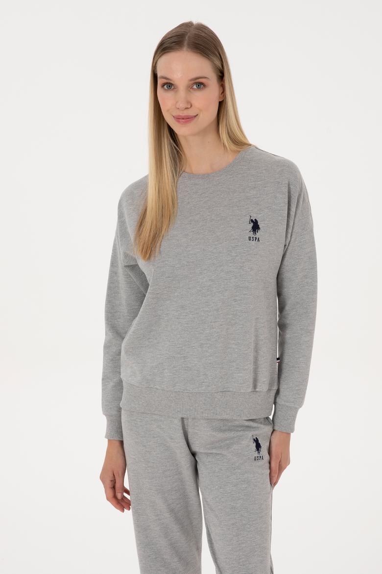 Kadın Gri Melanj Pijama Takımı - 50318899006