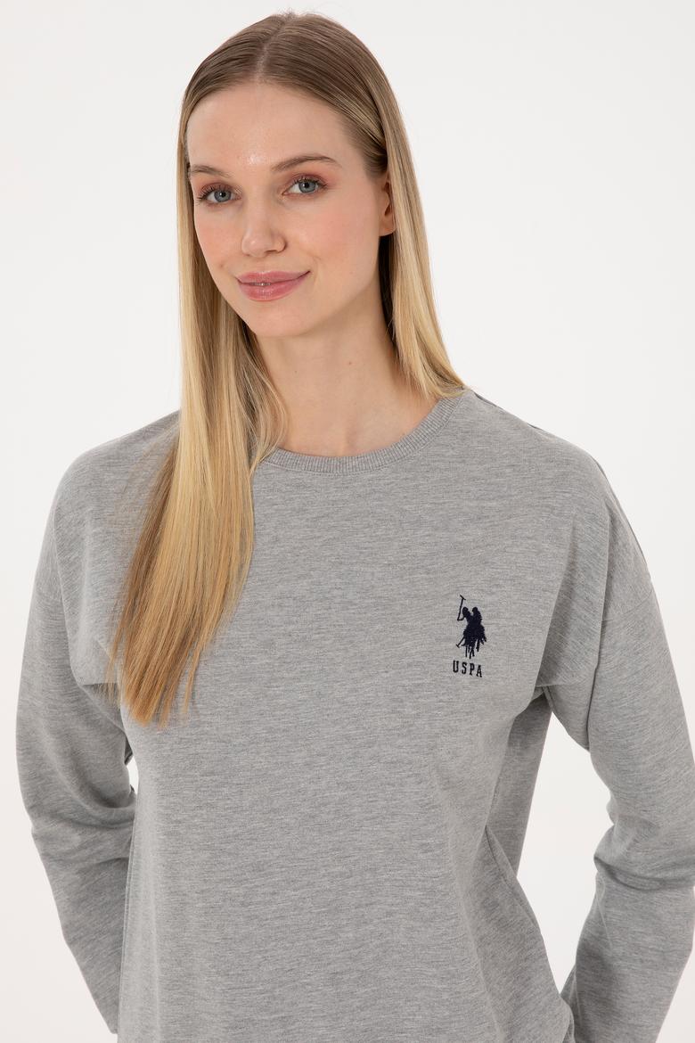 Kadın Gri Melanj Pijama Takımı - 50318899006