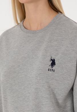 Kadın Gri Melanj Pijama Takımı - 50318899006