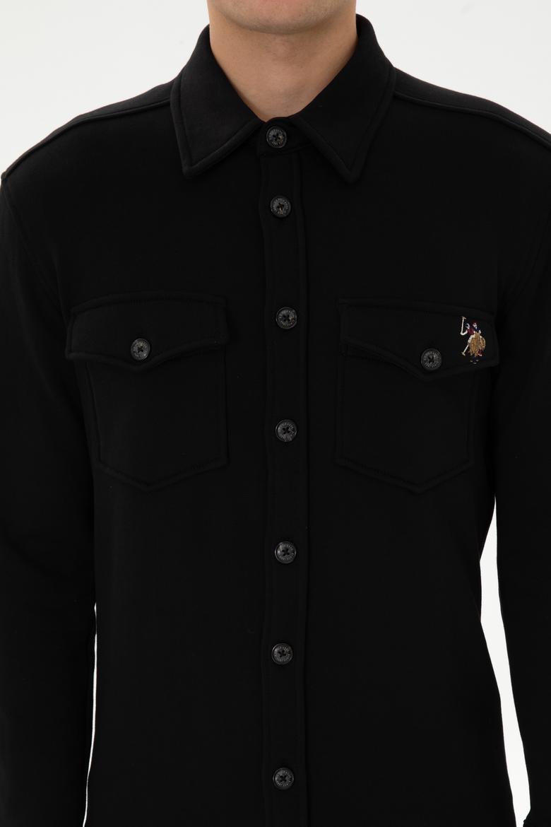 Erkek Siyah Örme Gömlek - 50316673009