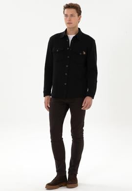 Erkek Siyah Örme Gömlek - 50316673009