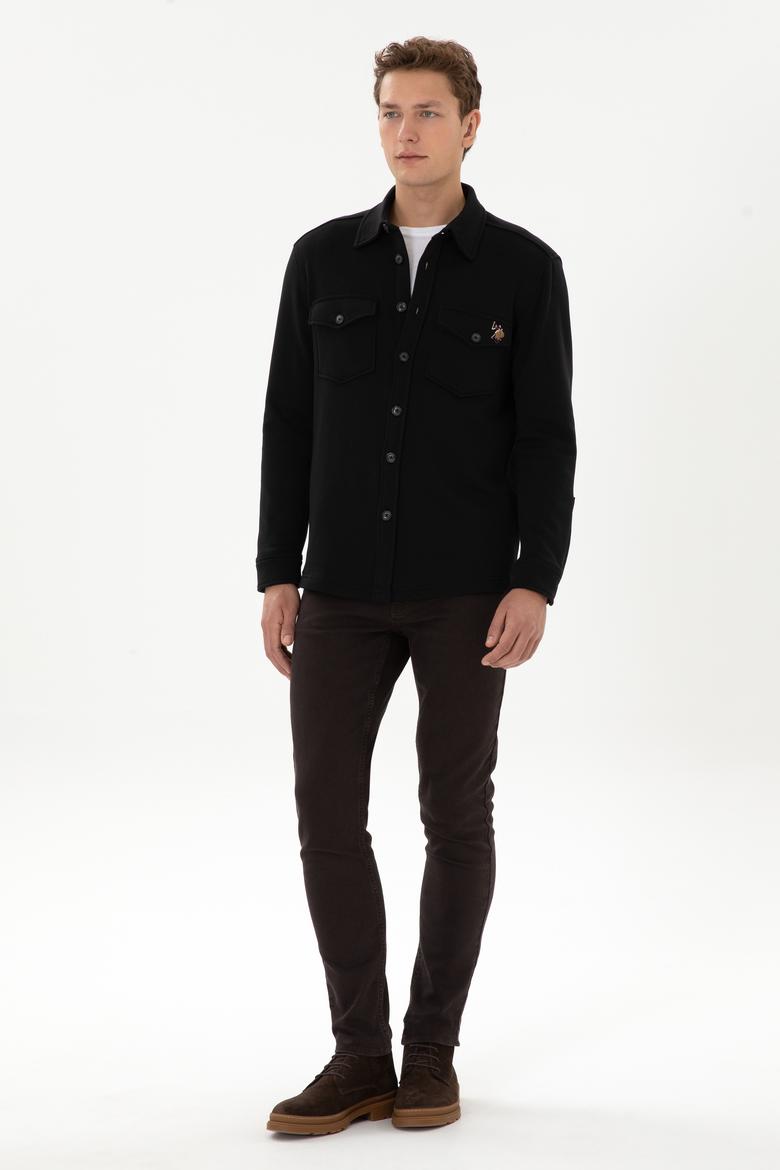 Erkek Siyah Örme Gömlek - 50316673009