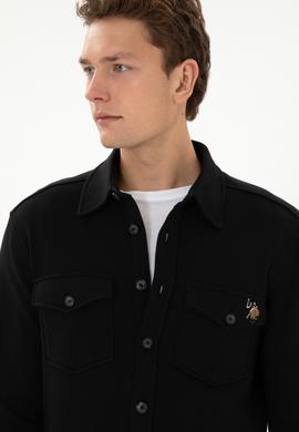 Erkek Siyah Örme Gömlek - 50316673009