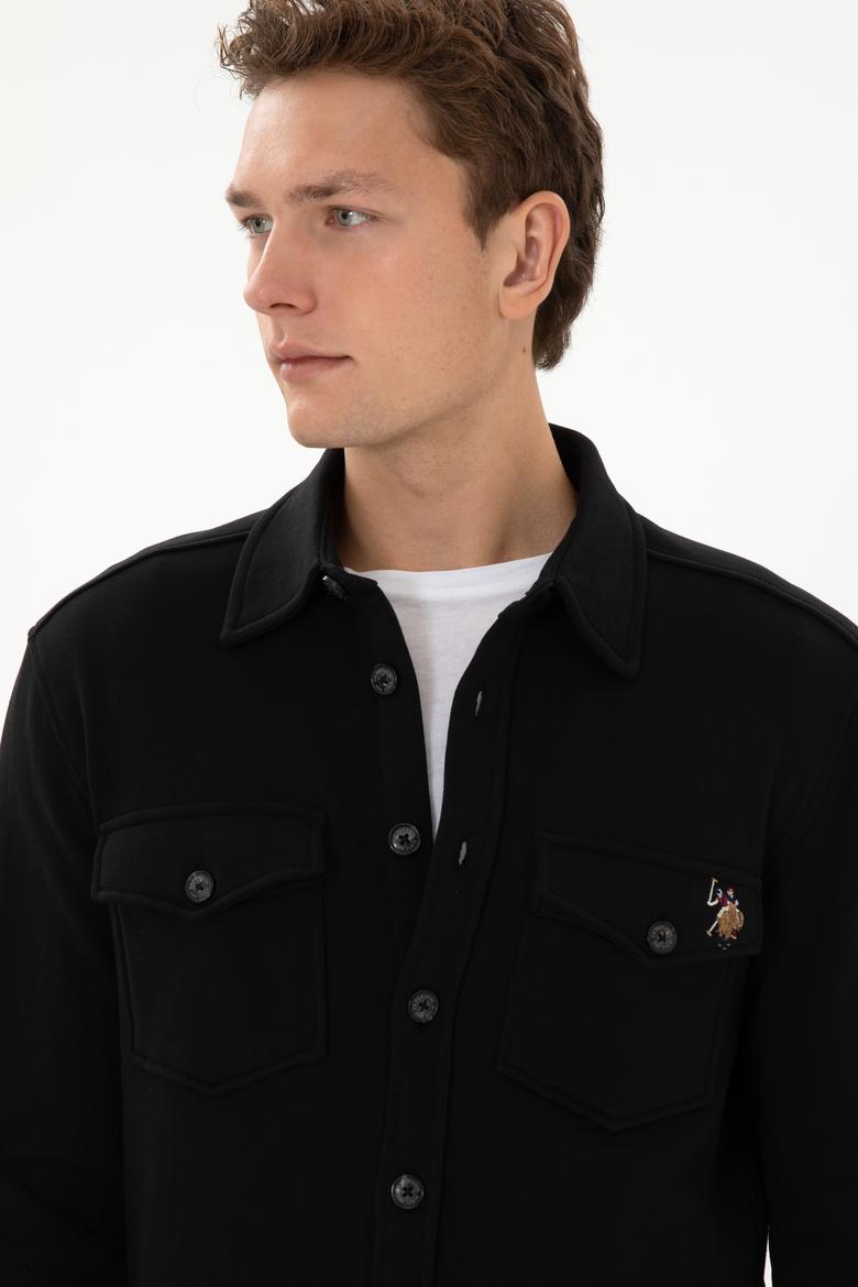 Erkek Siyah Örme Gömlek - 50316673009