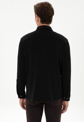 Erkek Siyah Örme Gömlek - 50316673009