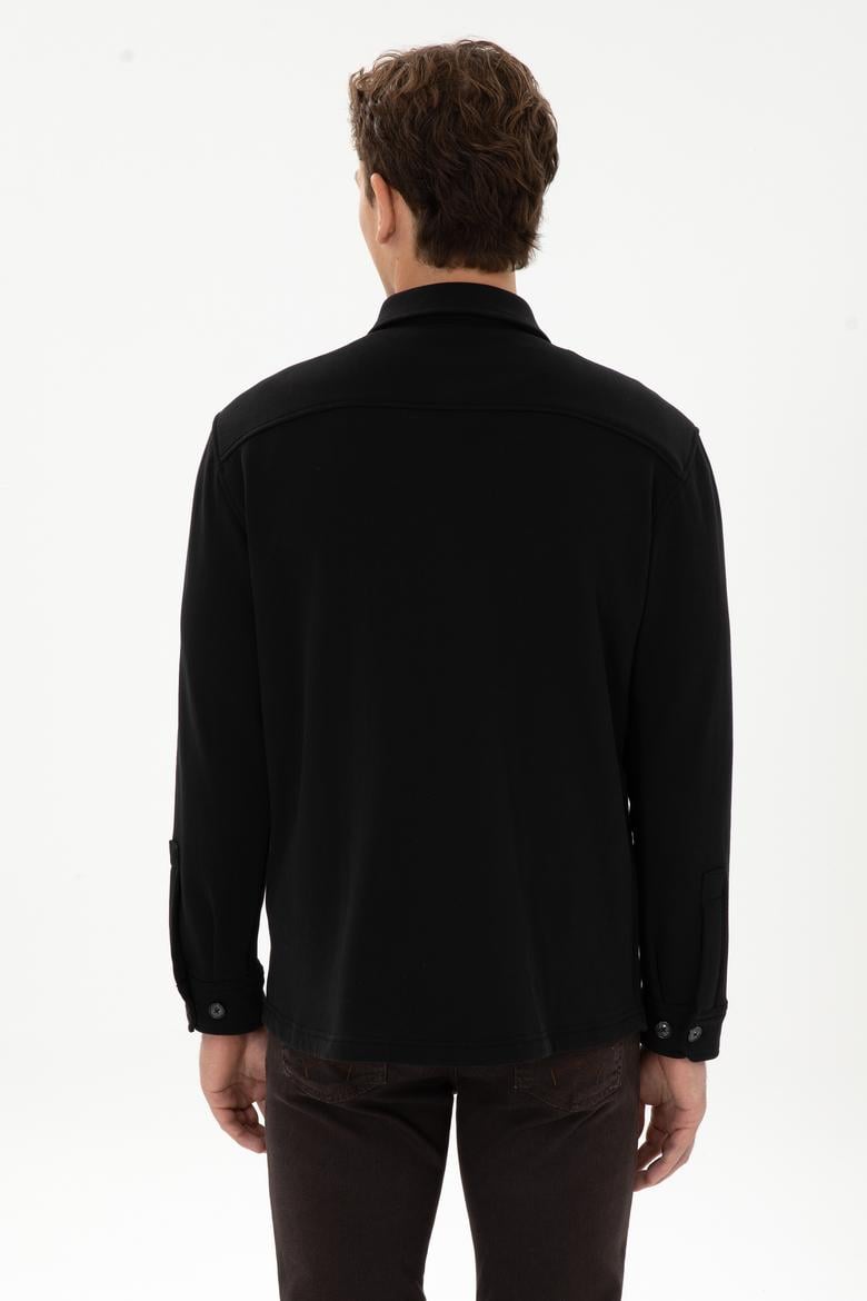 Erkek Siyah Örme Gömlek - 50316673009