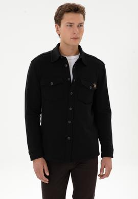Erkek Siyah Örme Gömlek - 50316673009