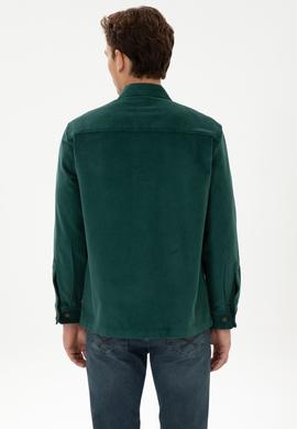 Erkek Koyu Yeşil Uzun Kollu Gömlek - 50316668018
