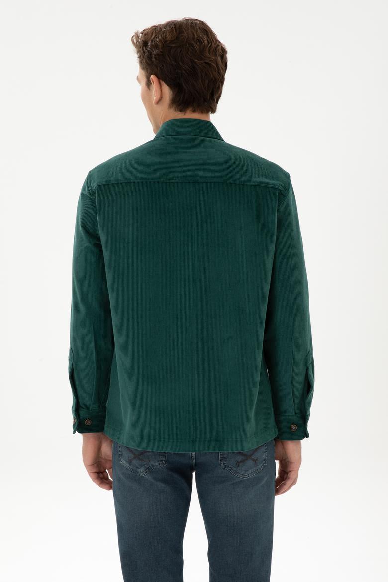 Erkek Koyu Yeşil Uzun Kollu Gömlek - 50316668018