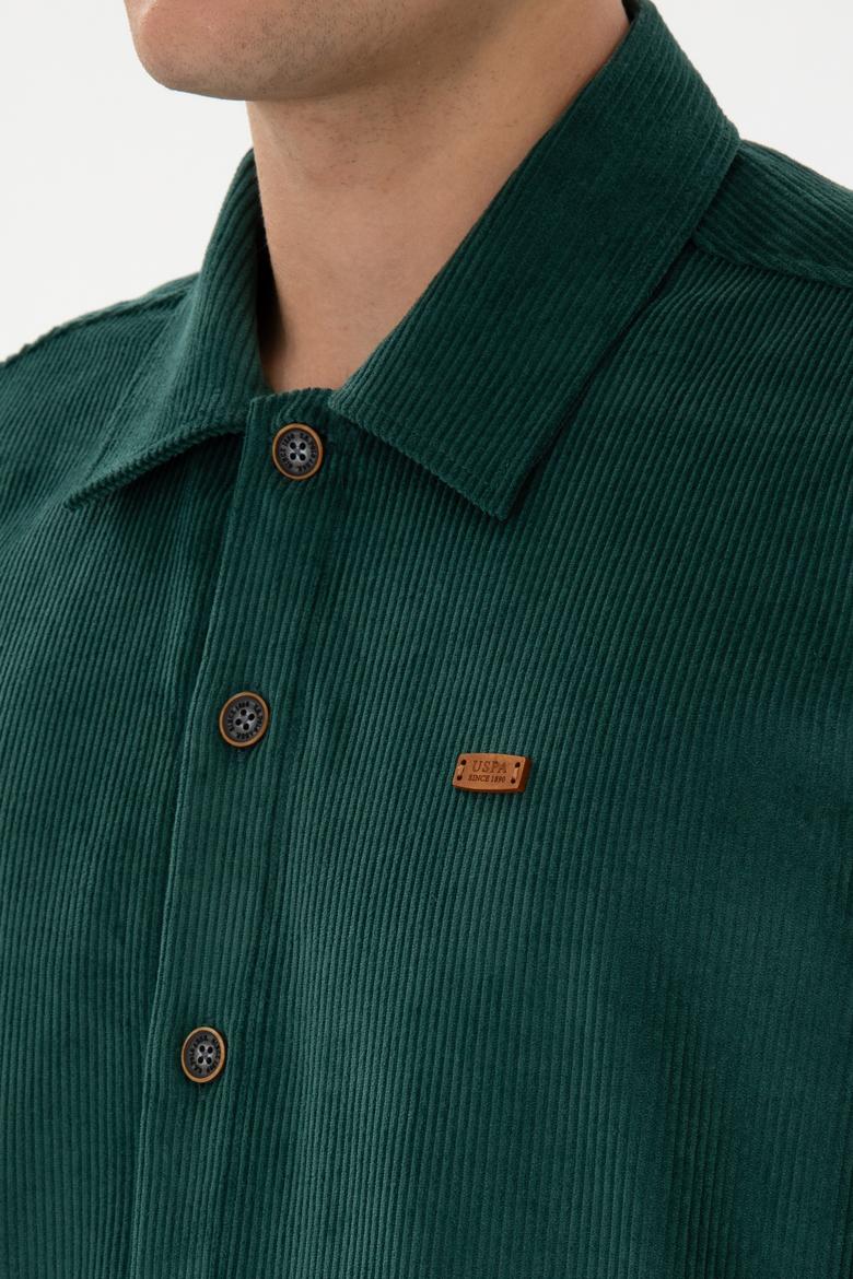 Erkek Koyu Yeşil Uzun Kollu Gömlek - 50316668018