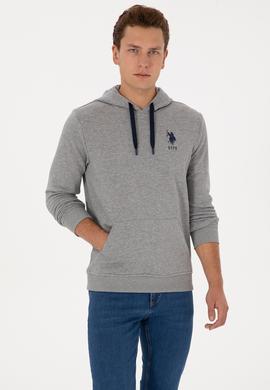 Erkek Gri Melanj Basic Sweatshirt - 50307703031