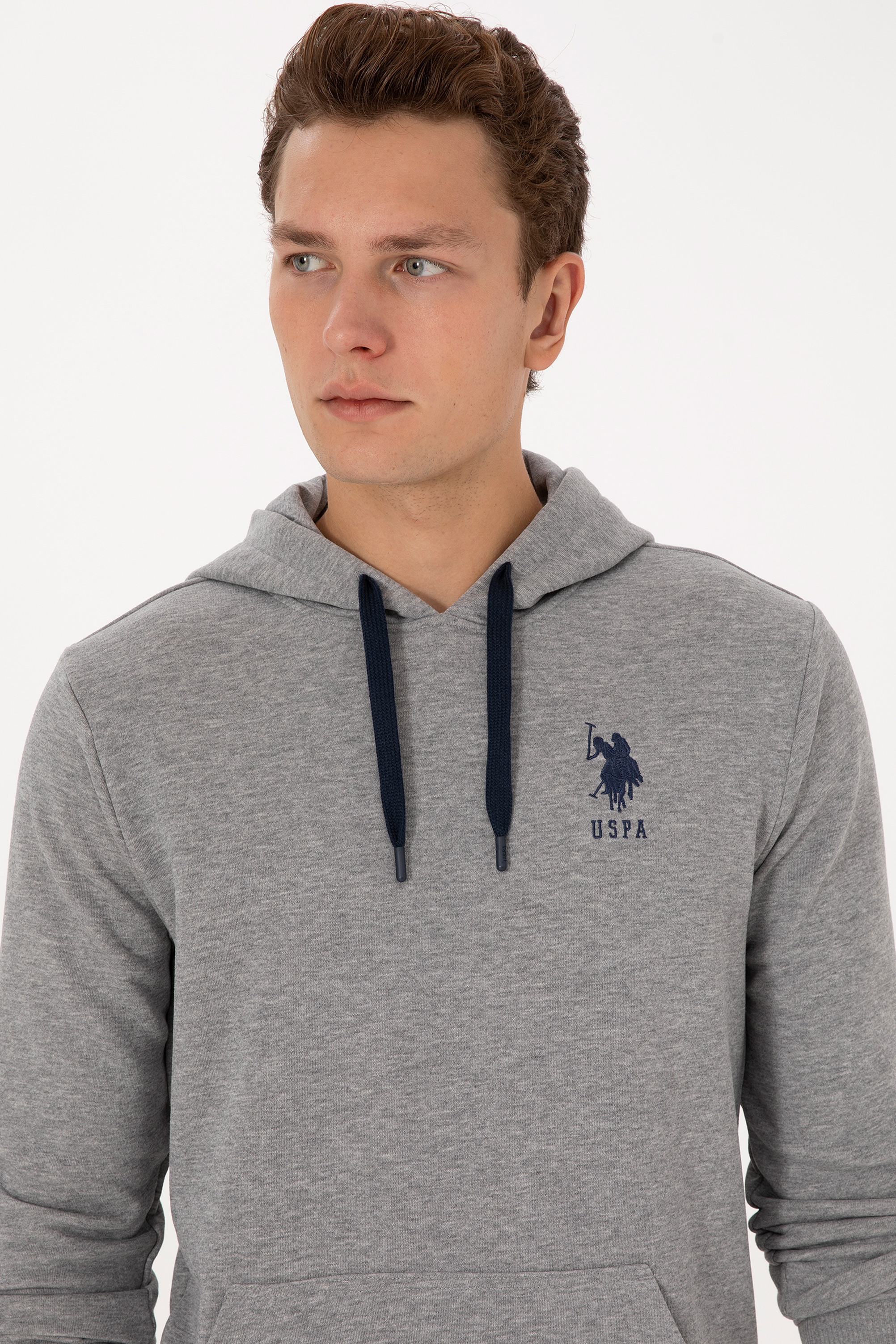 Erkek Gri Melanj Basic Sweatshirt - 50307703031