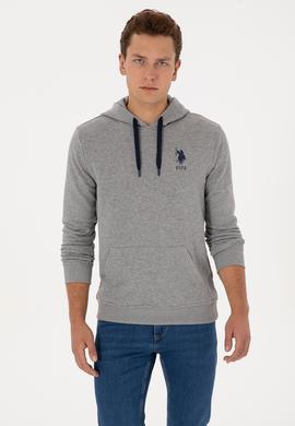 Erkek Gri Melanj Basic Sweatshirt - 50307703031