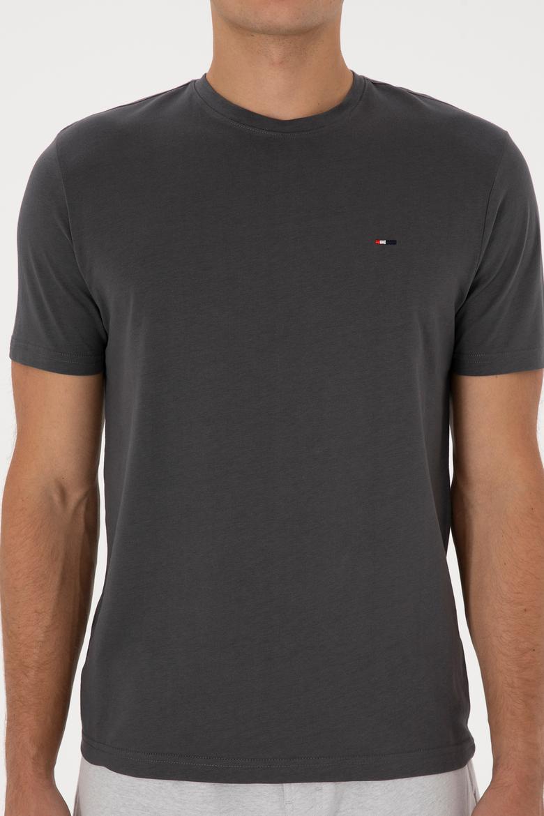 Erkek Gri Basic Tişört - 50307684031