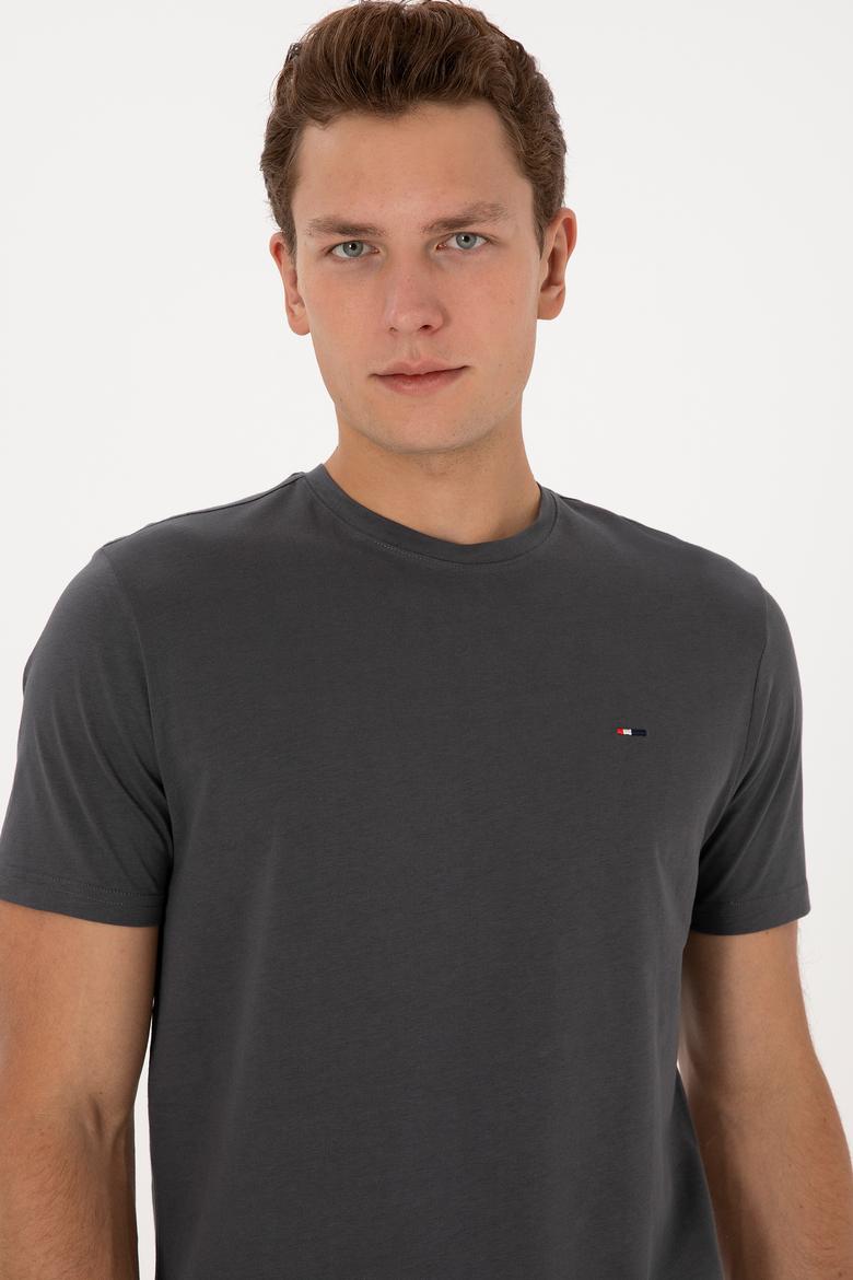 Erkek Gri Basic Tişört - 50307684031