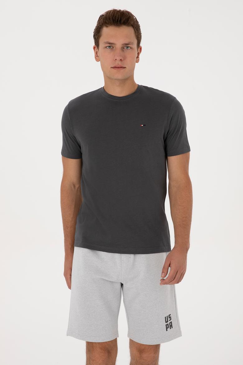 Erkek Gri Basic Tişört