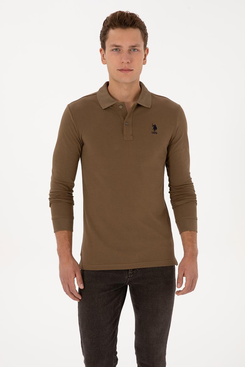 Erkek Haki Basic Sweatshirt