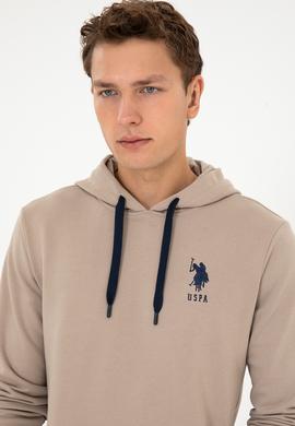 Erkek Koyu Bej Basic Sweatshirt - 50307703151