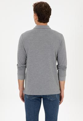 Erkek Gri Melanj Basic Sweatshirt - 50307757039