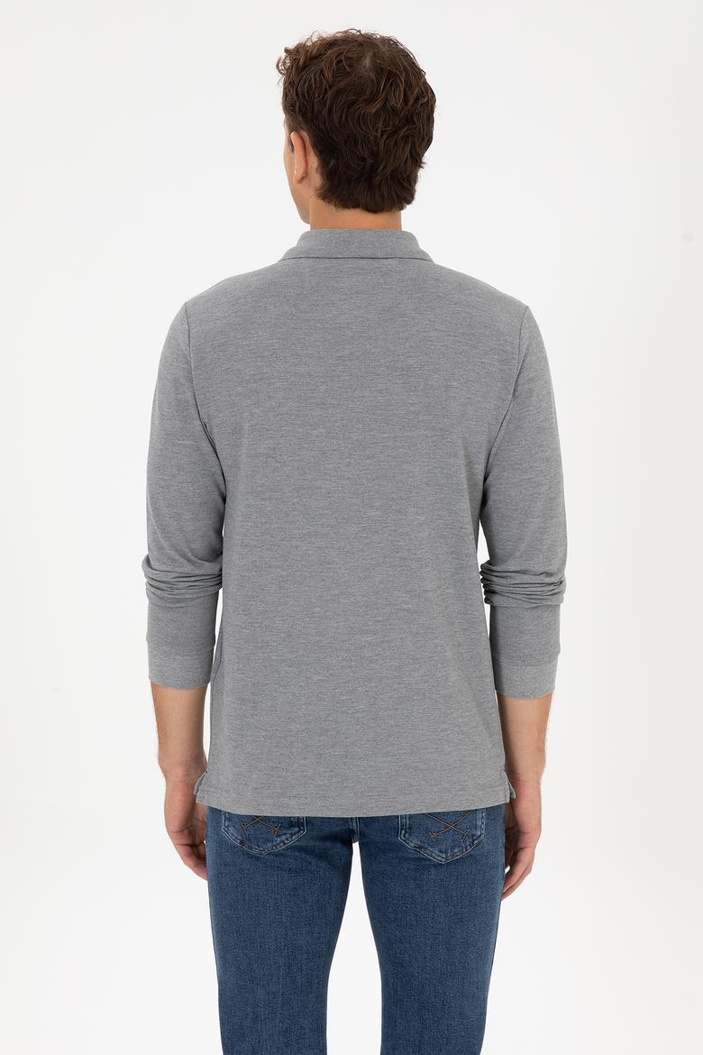 Erkek Gri Melanj Basic Sweatshirt - 50307757039