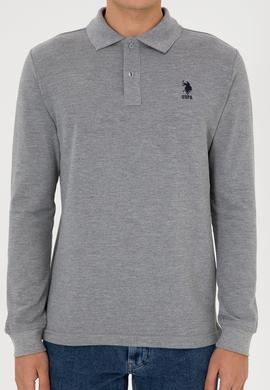 Erkek Gri Melanj Basic Sweatshirt - 50307757039