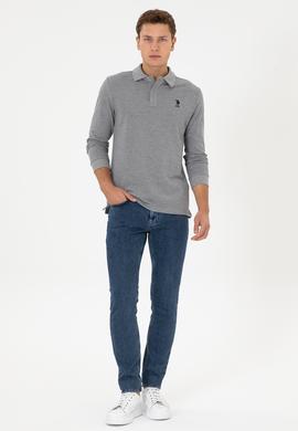 Erkek Gri Melanj Basic Sweatshirt - 50307757039