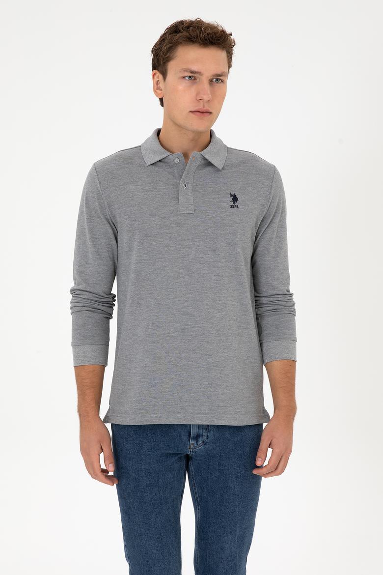 Erkek Gri Melanj Basic Sweatshirt - 50307757039